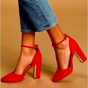 Red heals from Lulus size 7.5